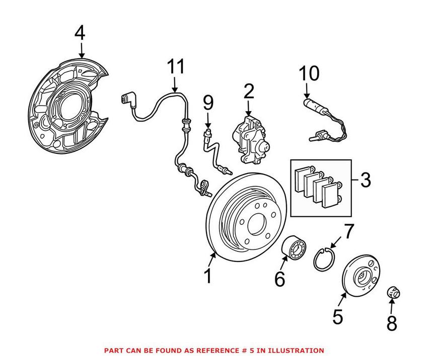 Mercedes Wheel Hub - Rear 2033570108